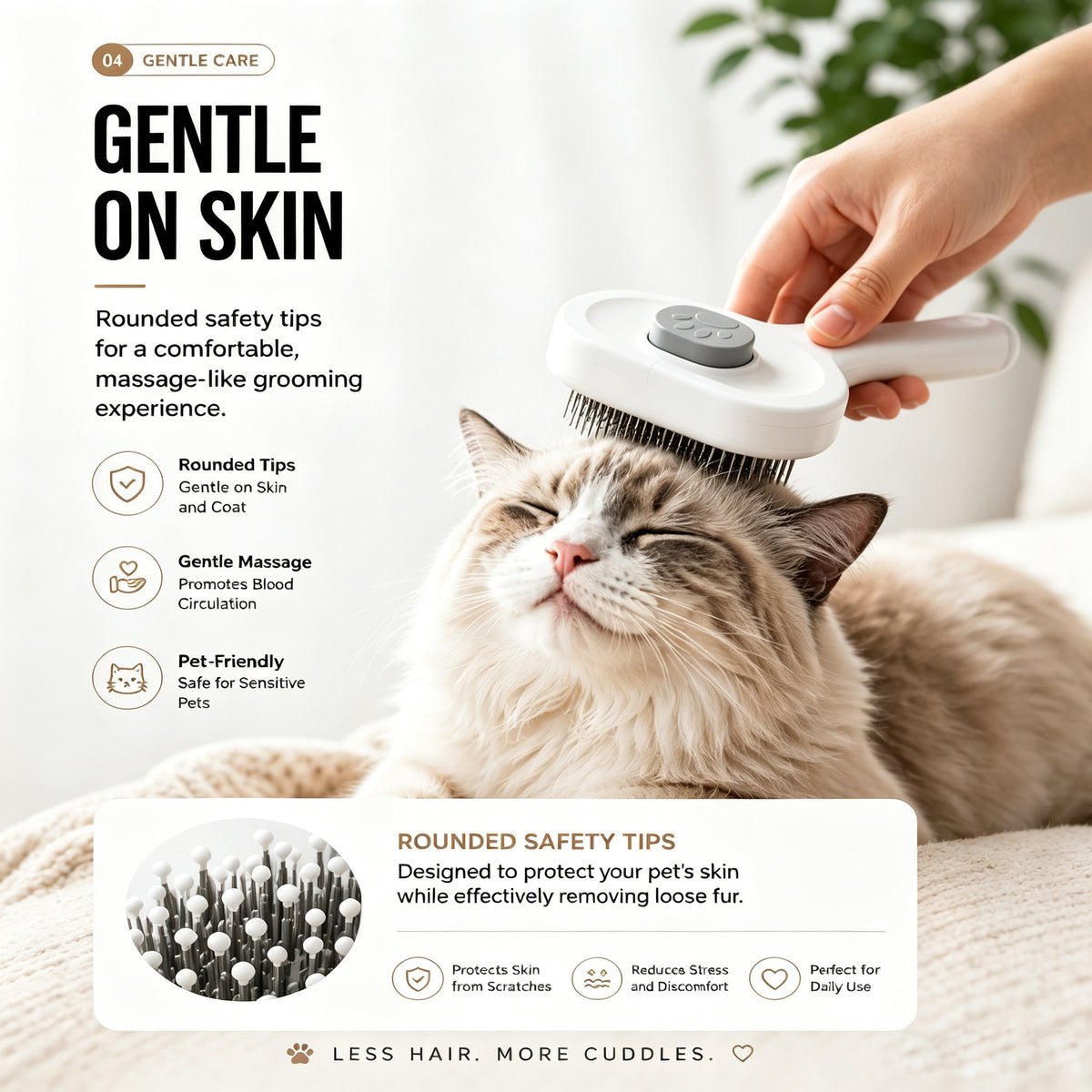 Self-Cleaning Pet Grooming Brush