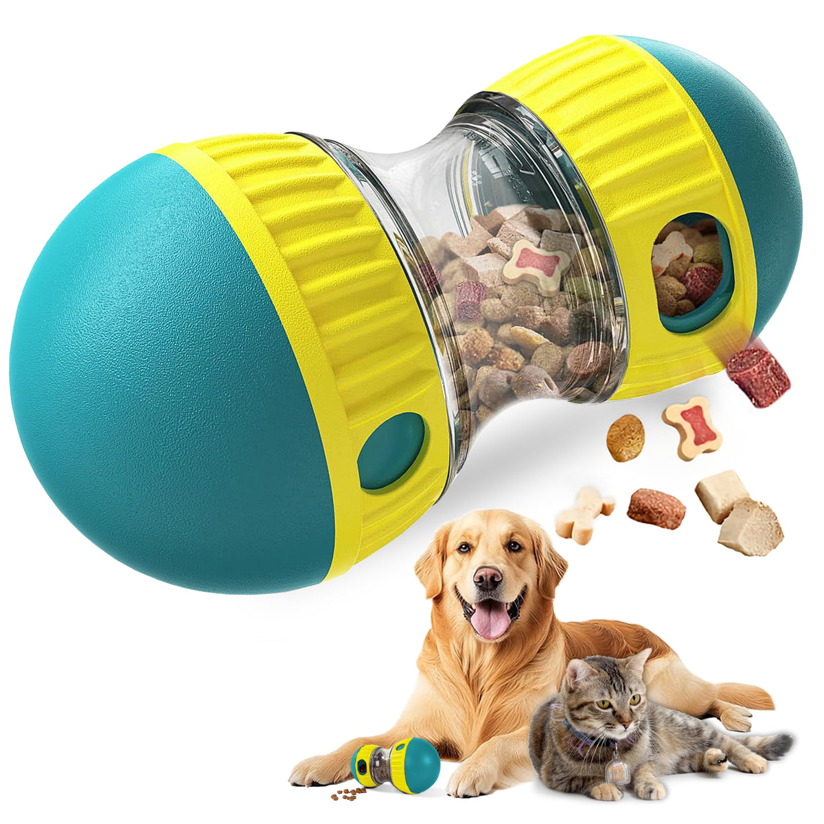 Dog Treat Puzzle Ball - Adjustable Slow Feeder Toy